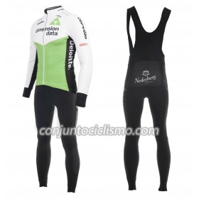 Conjunto Maillot + Culotte largo con tirantes 2018 Dimension Data Mujer N001